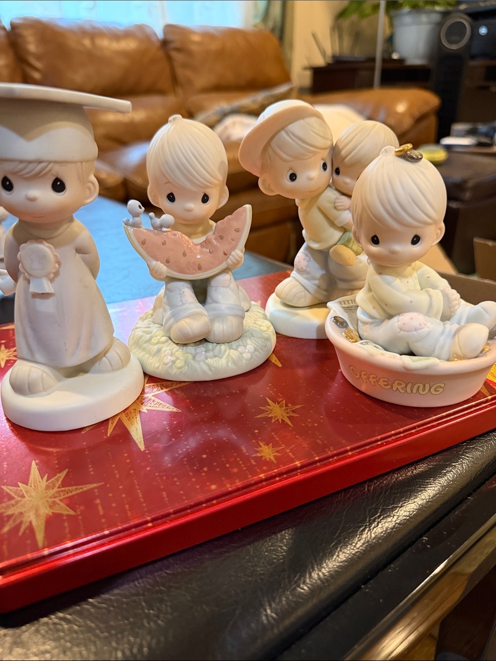 Precious Moments Pastel Porcelain Figurine all boys Group